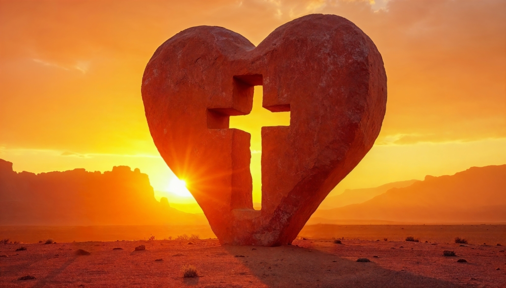 A big heart showing God's unconditional love